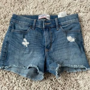 Girls jean shorts with rips